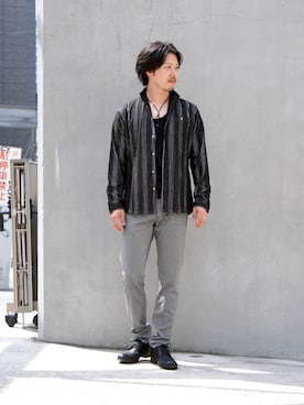 「アイテム（その他シューズ、ブルー系）」を使った、hideawaysofficialさん（メンズ・171cm）の夏コーディネート