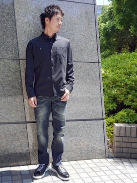 「HIDEAWAYS NICOLE（ハイダウェイニコル）のアイテム」を使った、hideawaysofficialさん（メンズ・172cm）の秋コーディネート