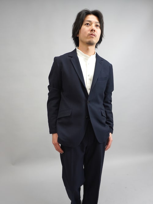 セール】バーク風ジャガード7分袖バンドカラーシャツ（シャツ