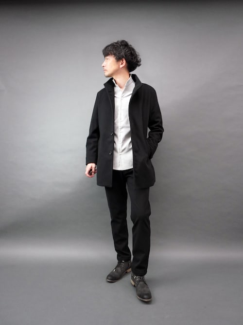 ダブルフェイス ミドル丈スタンドコート（その他アウター）｜HIDEAWAYS