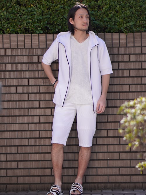 ジオメトリックブリスタージャカードハーフパンツ（その他パンツ