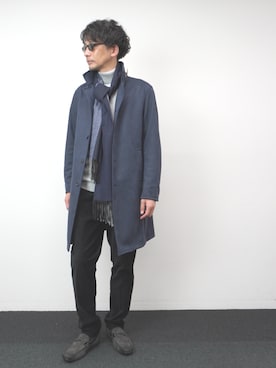 「アイテム（マフラー）」を使った、hideawaysofficialさん（メンズ・181cm）の秋コーディネート