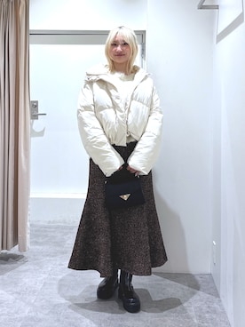 「FREE'S MART（フリーズマート）のアイテム（ジャケット/アウター）」を使った、mfmsayaさん（骨格ストレート・レディース・160cm）の冬コーディネート