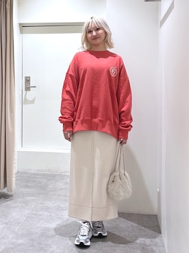 「FREE'S MART（フリーズマート）のアイテム（スウェット）」を使った、mfmsayaさん（レディース・160cm）の春コーディネート