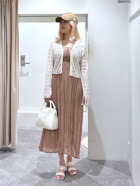 「ブラウンコーデ」｜「アイテム（ワンピース/ドレス）」を使った、mfmsayaさん（レディース・160cm）の夏コーディネート