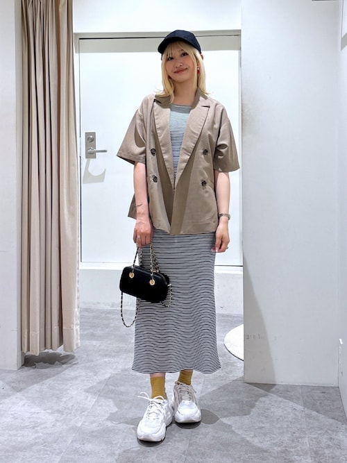 ≪Cider≫ボートネック ストライプ タンクトップ ミニワンピース One-pieces - Cider