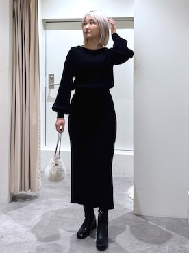 「大人可愛い、冬」｜mfmsayaさん（レディース・160cm）の冬コーディネート