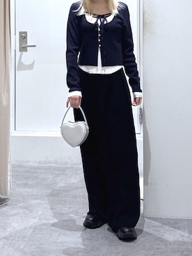 「スラックスパンツ」｜mfmsayaさん（レディース・160cm）の冬コーディネート