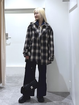 「アイテム（ピーコート）」を使った、mfmsayaさん（レディース・160cm）の秋コーディネート