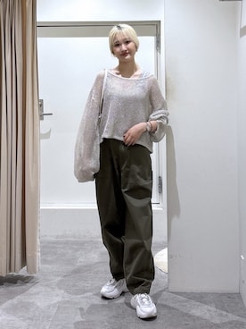 「アイテム（タンクトップ）」を使った、mfmsayaさん（レディース・160cm）の秋コーディネート