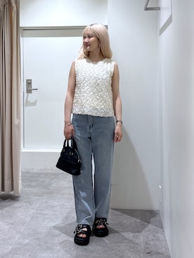 「アイテム（トートバッグ）」を使った、mfmsayaさん（レディース・160cm）の夏コーディネート