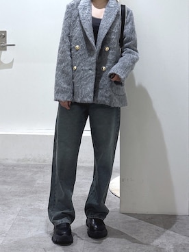 「アイテム（チェスターコート）」を使った、mfmsayaさん（レディース・160cm）の秋コーディネート