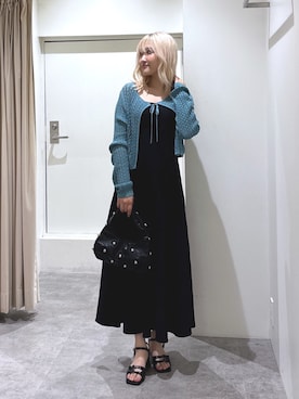 「アイテム（カーディガン/ボレロ）」を使った、mfmsayaさん（レディース・160cm）の夏コーディネート