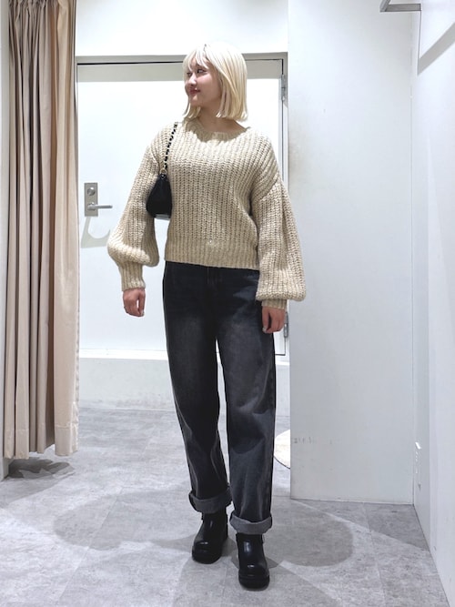 セール】袖ボリューム畦ラメニット（ニット/セーター）｜FREE'S MART