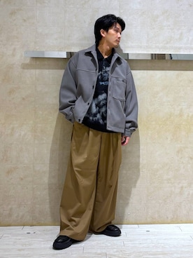 「アイテム（ポロシャツ）」を使った、カサイさん（メンズ・165cm・20代）の冬コーディネート