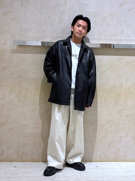 「アイテム（ステンカラーコート）」を使った、カサイさん（メンズ・165cm・20代）の冬コーディネート