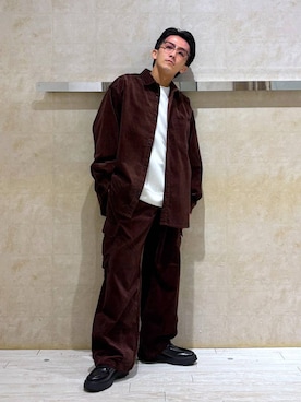 「RAGEBLUE（レイジブルー）のアイテム（カーゴパンツ）」を使った、カサイさん（メンズ・165cm）の秋コーディネート