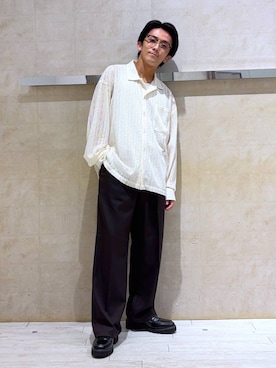 「アイテム（ドレスシューズ）」を使った、カサイさん（メンズ・165cm・20代）の夏コーディネート