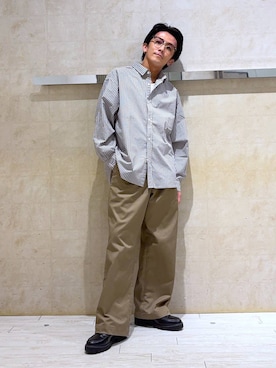 「アイテム（ドレスシューズ）」を使った、カサイさん（メンズ・165cm・20代）の夏コーディネート