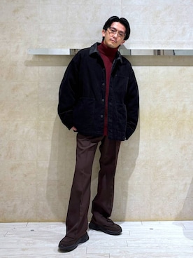 「RAGEBLUE（レイジブルー）のアイテム（パンツ）」を使った、カサイさん（メンズ・165cm）の冬コーディネート