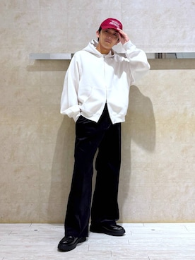 「RAGEBLUE（レイジブルー）のアイテム（帽子）」を使った、カサイさん（メンズ・165cm）の秋コーディネート