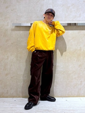 「RAGEBLUE（レイジブルー）のアイテム（カーゴパンツ）」を使った、カサイさん（メンズ・165cm）の秋コーディネート