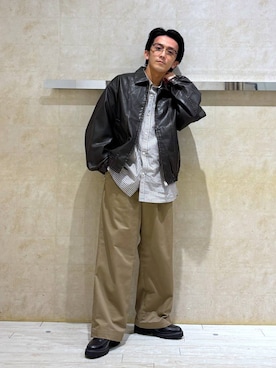 「アイテム（ブルゾン）」を使った、カサイさん（メンズ・165cm）の夏コーディネート