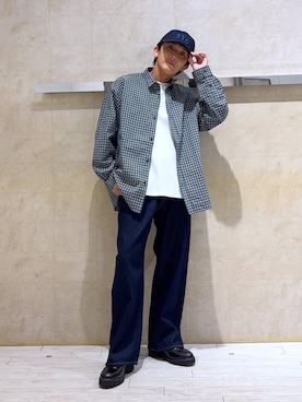 「アイテム（ドレスシューズ）」を使った、カサイさん（メンズ・165cm・20代）の夏コーディネート