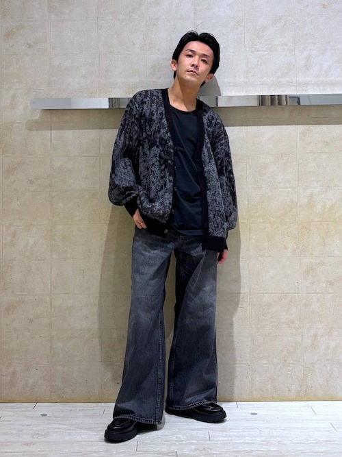 バギースラックス ワイドフレア モード 黒 古着 バギースラックス ワイドフレア モード 黒 古着 8回再販](ORIGINAL