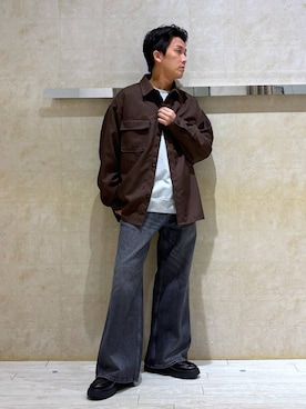 「RAGEBLUE（レイジブルー）のアイテム（Tシャツ/カットソー）」を使った、カサイさん（メンズ・165cm）の秋コーディネート