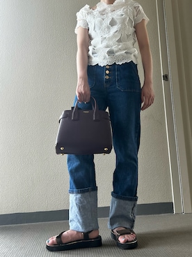 「BURBERRY（バーバリー）のアイテム（ハンドバッグ）」を使った、yutama63さん（レディース・157cm）の夏コーディネート