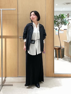 「アイテム（シャツ/ブラウス）」を使った、hanaさん（レディース・159cm）の秋コーディネート