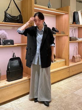「アイテム（スリッポン）」を使った、hanaさん（レディース・159cm）の秋コーディネート