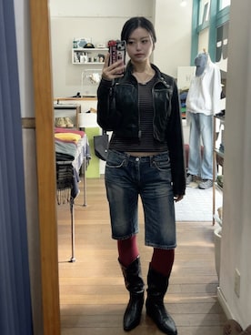 「BLACKUP（ブラックアップ）のアイテム」を使った、miicさん（レディース・161cm）の冬コーディネート