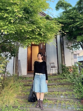 「MOUSSY（マウジー）のアイテム（パンツ）」を使った、miicさん（レディース・161cm）の春コーディネート