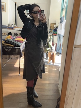 「BLACKUP（ブラックアップ）のアイテム」を使った、miicさん（レディース・161cm）の冬コーディネート