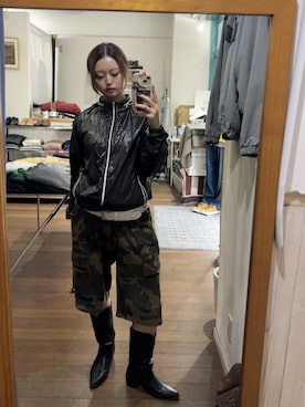 「アイテム（ナイロンジャケット）」を使った、miicさん（レディース・159cm）の秋コーディネート