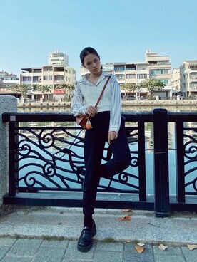 「通勤穿搭」｜「アイテム（その他トップス）」を使った、liee🇹🇼さん（レディース・153cm）の秋コーディネート