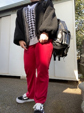 「CONVERSE（コンバース）のアイテム（ブルゾン）」を使った、いい女研究員さん（レディース・153cm）の冬コーディネート