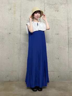 「SENSE OF PLACE by URBAN RESEAR」｜「アイテム（帽子）」を使った、だてちゃんさん（レディース・152cm）の夏コーディネート