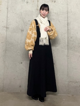 「WEARyouthコーデ」｜「アイテム（ジャンパースカート）」を使った、だてちゃんさん（レディース・152cm）の秋コーディネート