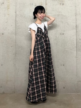 「SMELLY（スメリー）のアイテム（ハンチング/ベレー帽）」を使った、だてちゃんさん（レディース・152cm）の春コーディネート
