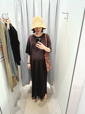 「H&M（エイチ・アンド・エム）のアイテム（ワンピース/ドレス）」を使った、nakaoさん（レディース・168cm）の夏コーディネート