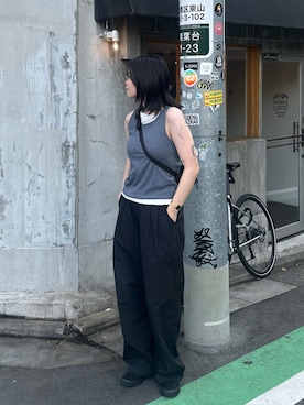 「アイテム（スリッポン）」を使った、yuuna618さん（レディース・165cm・20代）の夏コーディネート