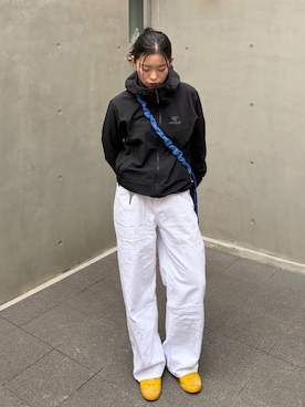 「アイテム（ナイロンジャケット）」を使った、yuuna618さん（レディース・165cm）の秋コーディネート