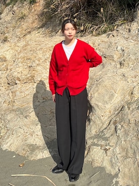 「アイテム（スラックス）」を使った、yuuna618さん（骨格ウェーブ・レディース・165cm）の秋コーディネート