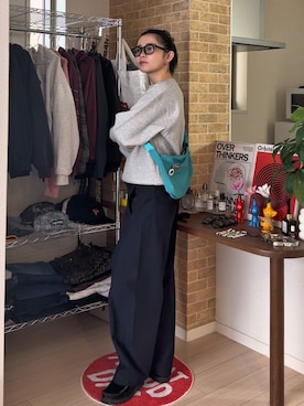 「アイテム（モカシン/デッキシューズ）」を使った、yuuna618さん（レディース・165cm・20代）の秋コーディネート