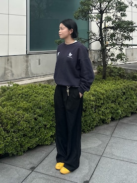 「Onitsuka Tiger（オニツカタイガー）のアイテム（イエロー系）」を使った、yuuna618さん（レディース・165cm）の秋コーディネート