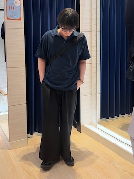 「IZIPIZI（イジピジ）のアイテム」を使った、RYOUGAさん（メンズ・177cm）の春コーディネート