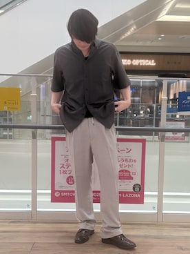 「NOLLEY’S（ノーリーズ）のアイテム」を使った、RYOUGAさん（メンズ・177cm）の夏コーディネート